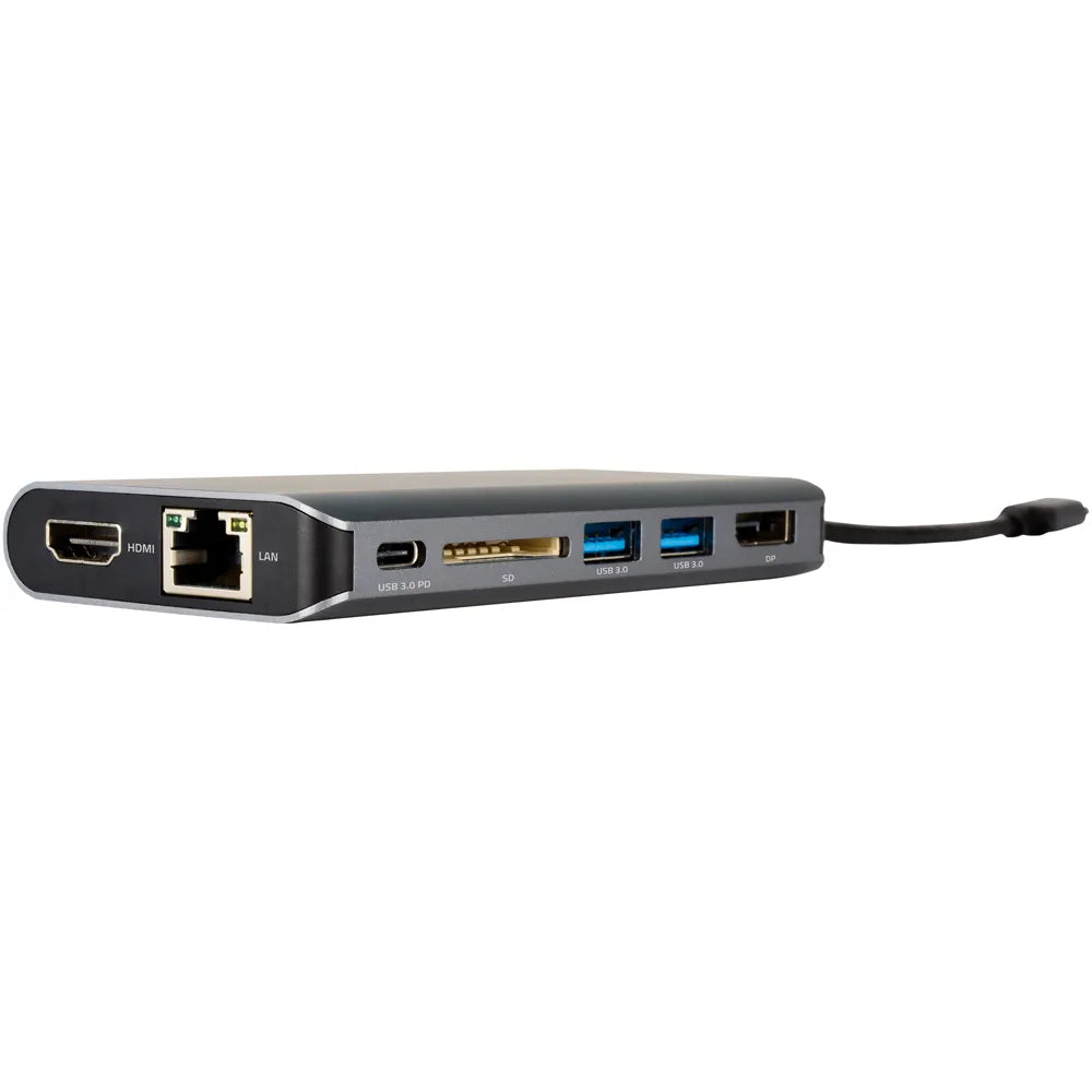 KDock-3 Adaptador USB-C Multipuerto y Conexión GbE vista frontal