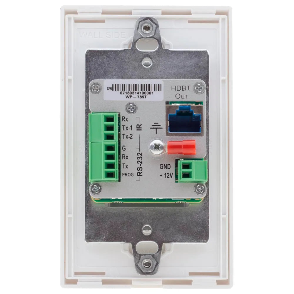 WP-789T Transmisor HDMI 4K60 placa de pared sobre HDBaseT vista posterior